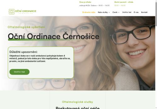Zobrazit webové stránky Oční ordinace - MUDr. Miluše Dubová, MUDr. Marie Rotnáglová