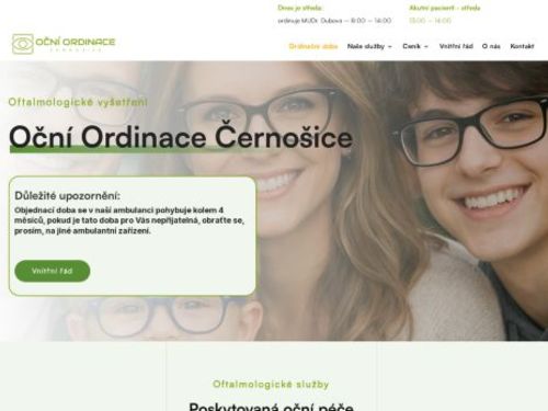 Oční ordinace - MUDr. Miluše Dubová, MUDr. Marie Rotnáglová