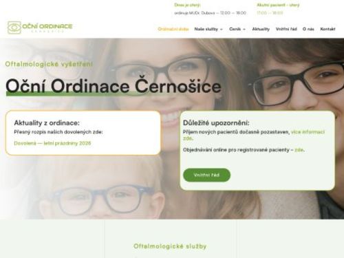 Oční ordinace - MUDr. Miluše Dubová, MUDr. Marie Rotnáglová