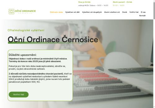 Zobrazit webové stránky Oční ordinace - MUDr. Miluše Dubová, MUDr. Marie Rotnáglová