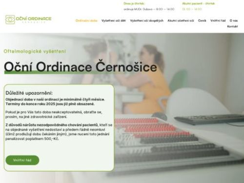 Oční ordinace - MUDr. Miluše Dubová, MUDr. Marie Rotnáglová