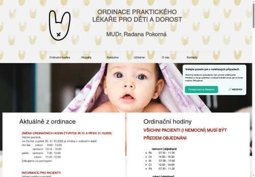 Zobrazit webové stránky Praktický lékař pro děti a dorost - MUDr. Radana Pokorná