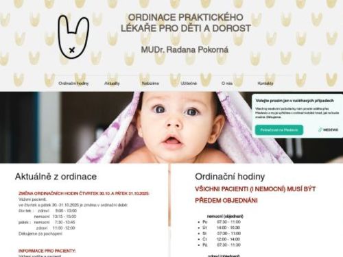 Praktický lékař pro děti a dorost - MUDr. Radana Pokorná