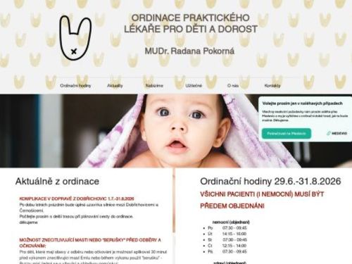 Praktický lékař pro děti a dorost - MUDr. Radana Pokorná