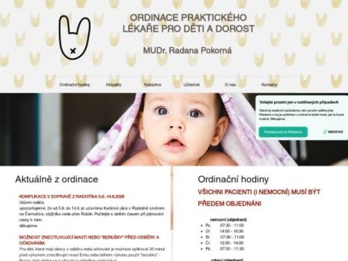 Praktický lékař pro děti a dorost - MUDr. Radana Pokorná