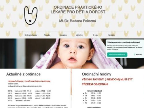 Praktický lékař pro děti a dorost - MUDr. Radana Pokorná
