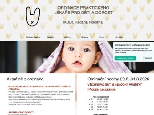 Praktický lékař pro děti a dorost - MUDr. Radana Pokorná