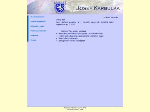 Daňový poradce ev. č. 3050 Josef Karbulka