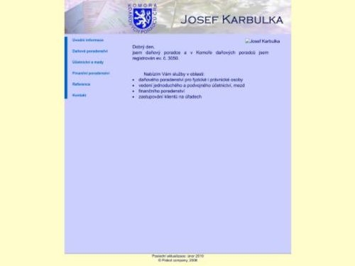 Daňový poradce ev. č. 3050 Josef Karbulka