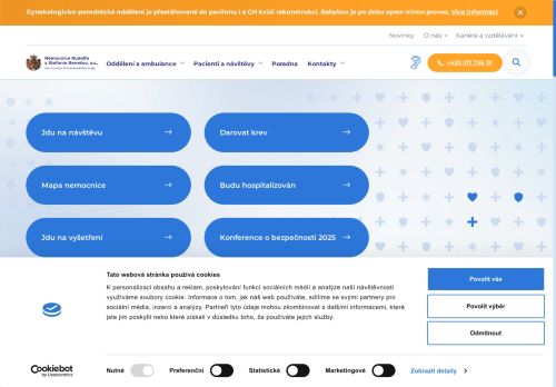 Zobrazit webové stránky Ambulance gastroenterologie a hepatologie Nemocnice Benešov