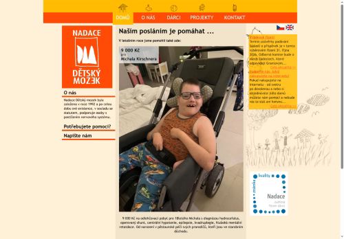 Zobrazit webové stránky Nadace Dětský mozek