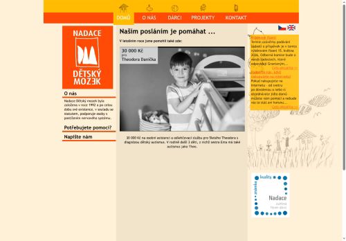 Zobrazit webové stránky Nadace Dětský mozek