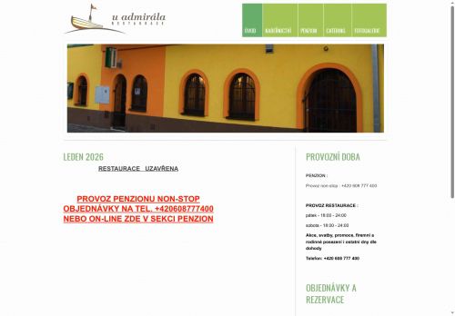 Zobrazit webové stránky Catering U Admirála
