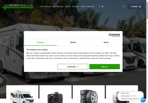 Zobrazit webové stránky CARAVAN Plus - Prodej a servis karavanů