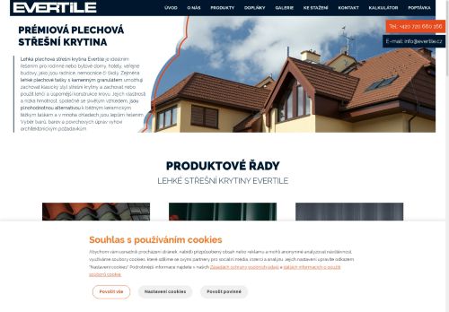 Zobrazit webové stránky EVERTILE - Lehké ocelové střešní tašky
