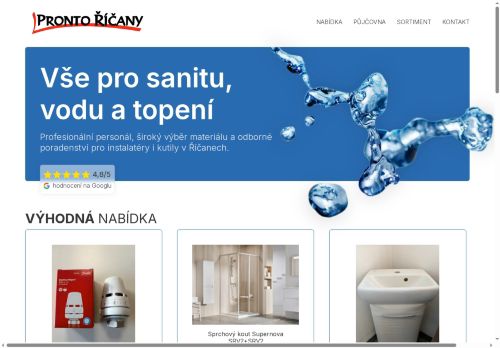 Zobrazit webové stránky Pronto Říčany, spol. s r.o.