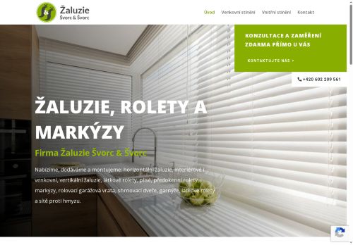 Zobrazit webové stránky Žaluzie Švorc - Vnitřní žaluzie a venkovní rolety