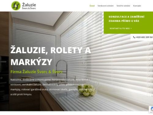 Žaluzie Švorc - Vnitřní žaluzie a venkovní rolety