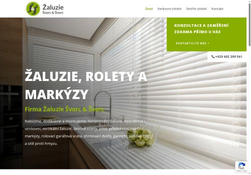 Zobrazit webové stránky Žaluzie Švorc - Vnitřní žaluzie a venkovní rolety