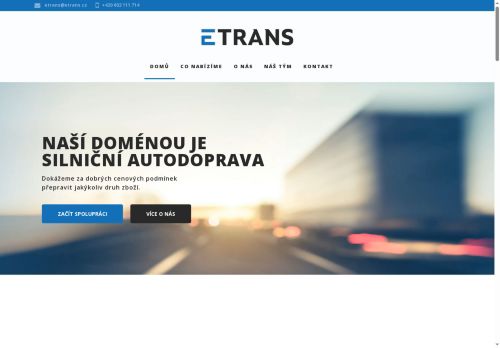 Zobrazit webové stránky E TRANS, spol. s r.o.
