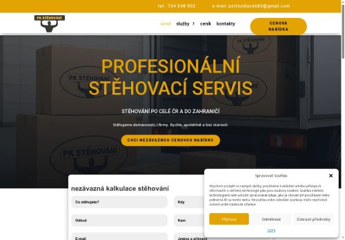 Zobrazit webové stránky PK stěhování s.r.o.