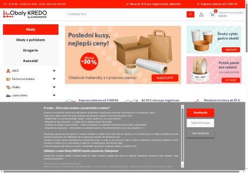 Zobrazit webové stránky Obaly  KREDO - Vlastní výroba krabic