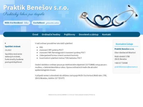 Praktický lékař pro dospělé a interní ordinace - MUDr. Milena Hofmanová