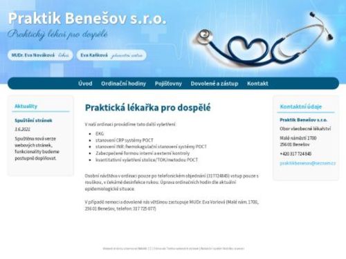 Praktický lékař pro dospělé a interní ordinace - MUDr. Milena Hofmanová