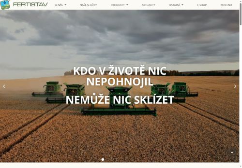 Webové stránky FERTISTAV CZ a.s., Městec Králové