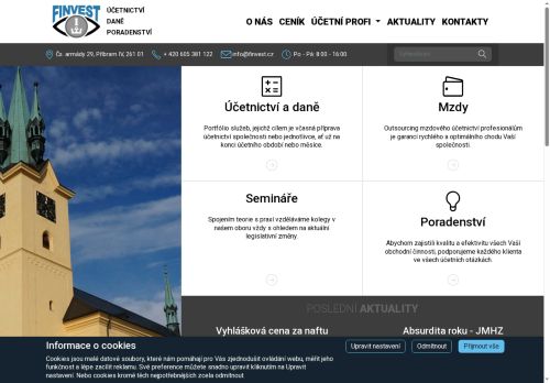 Webové stránky FINVEST PŘÍBRAM s.r.o., Příbram