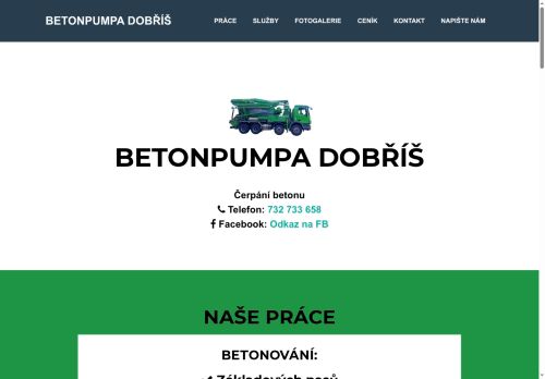 Zobrazit webové stránky Jan Pinsker - betonpumpa Dobříš