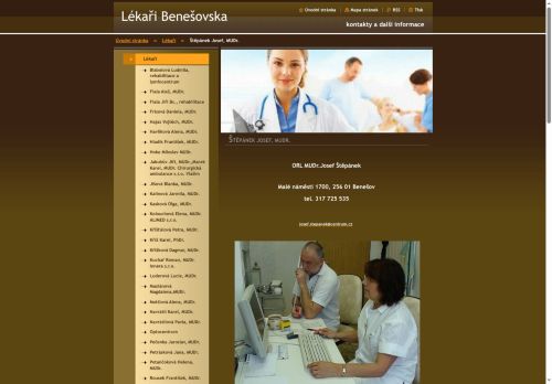Zobrazit webové stránky ORL ambulance - MUDr. Josef Štěpánek, MUDr. Alena Hrubošová