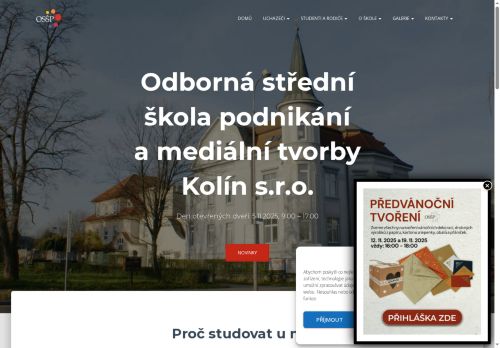 Zobrazit webové stránky Odborná střední škola podnikání a mediální tvorby Kolín s.r.o.
