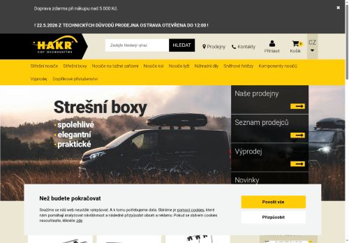 Webové stránky ASN HAKR Brno s.r.o., Újezd u Brna