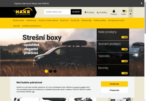 Webové stránky ASN HAKR Brno s.r.o., Újezd u Brna
