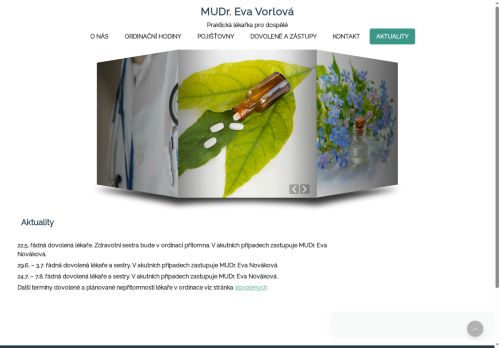 Zobrazit webové stránky Praktický lékař pro dospělé - MUDr. Eva Vorlová