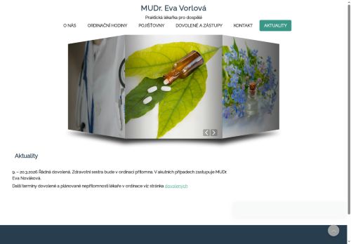 Zobrazit webové stránky Praktický lékař pro dospělé - MUDr. Eva Vorlová