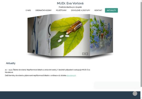 Zobrazit webové stránky Praktický lékař pro dospělé - MUDr. Eva Vorlová