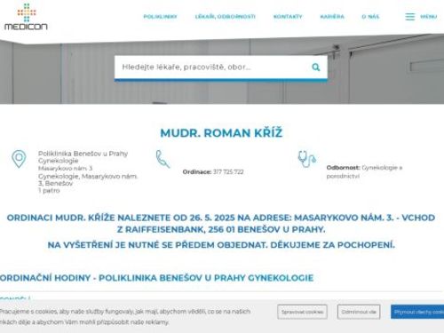 Gynekologie MEDICON - MUDr. Roman Kříž