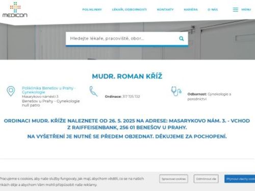 Gynekologie MEDICON - MUDr. Roman Kříž