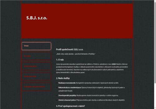 S.B.J. s.r.o. nabízí práci na pozici Stavební dělník/ce v obci Polička