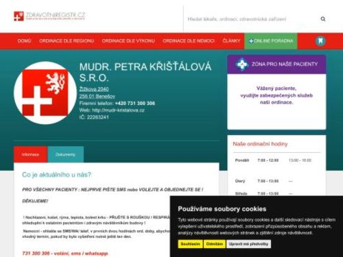 Praktický lékař pro dospělé - MUDr. Petra Křišťálová