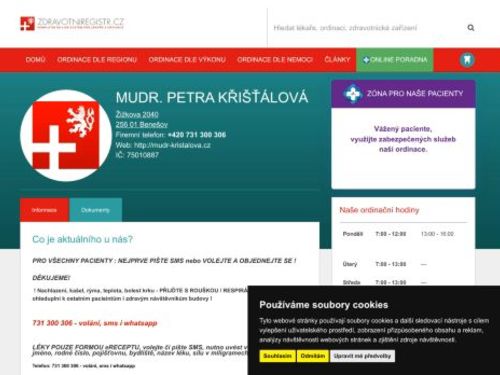 Praktický lékař pro dospělé - MUDr. Petra Křišťálová