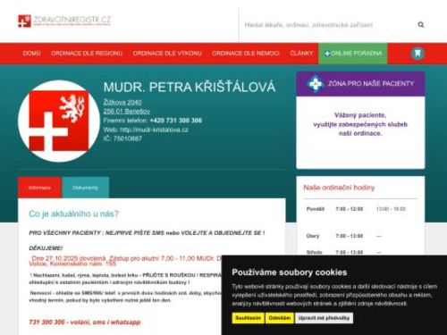 Praktický lékař pro dospělé - MUDr. Petra Křišťálová