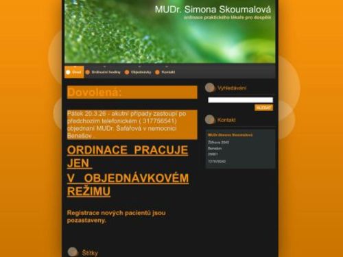 Praktický lékař pro dospělé - MUDr. Simona Skoumalová