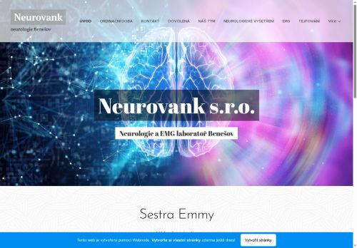 Zobrazit webové stránky Neurologie a EMG Neurovank - MUDr. Jitka Vaňková, MUDr. Milada Urbančíková