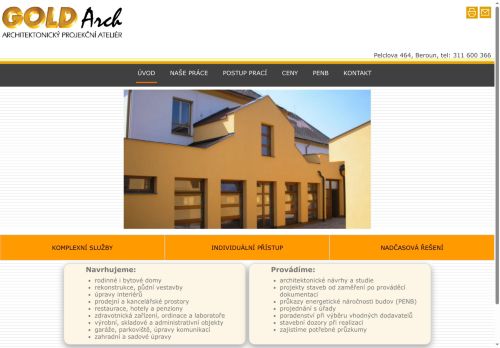 Zobrazit webové stránky GOLDArch - architektonický projekční ateliér