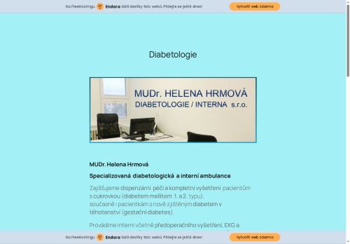 Zobrazit webové stránky Diabetologická a interní ambulance - MUDr. Helena Hrmová