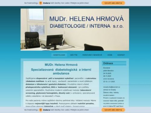 Diabetologická a interní ambulance - MUDr. Helena Hrmová