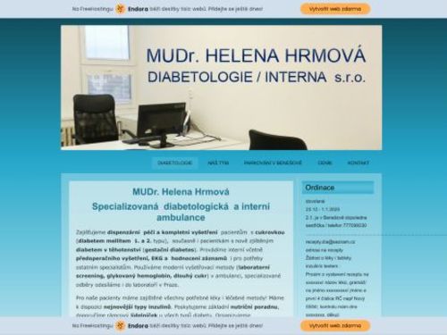 Diabetologická a interní ambulance - MUDr. Helena Hrmová